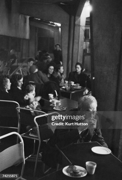 Customers in the cafe at the Pioneer Health Centre in Peckham, London, 1949. The centre provides health and leisure facilities for local people....