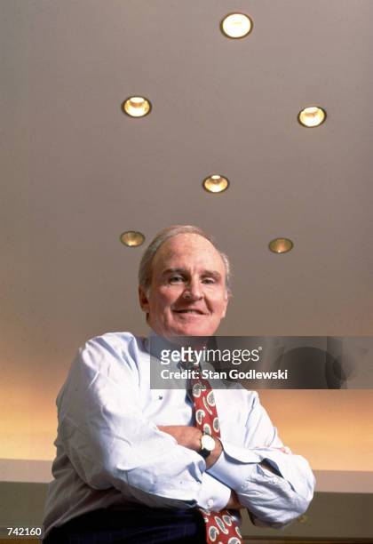 John F. Welch Jr., the CEO of General Electric, poses for a portrait March 15, 1994.