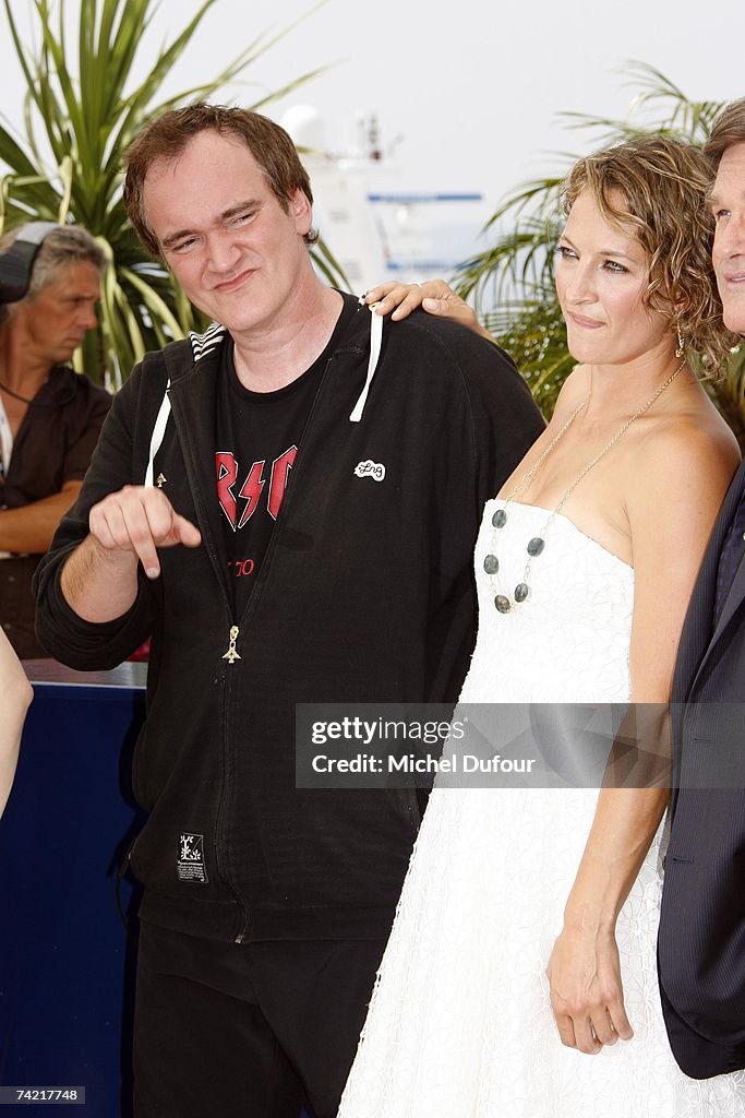 Quentin Tarentino And Jordan Ladd Attend The Death Proof Photocall At