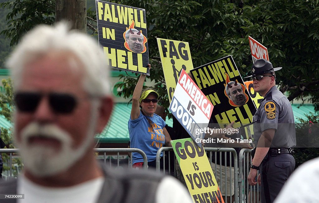 Faithful Gather For Funeral Of Jerry Falwell