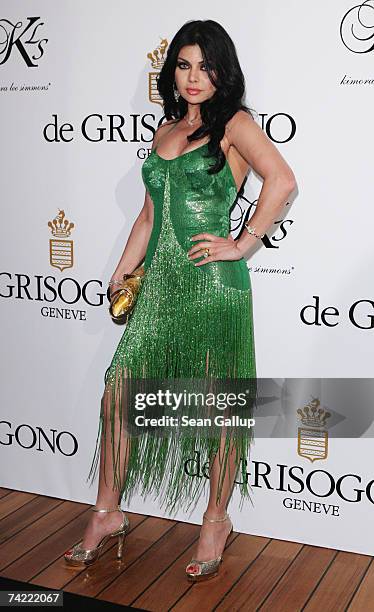 Haifa Wehbe attends the De Grisogono party at Eden Rock during the 60th International Cannes Film Festival on May 22, 2007 in Antibes, France.