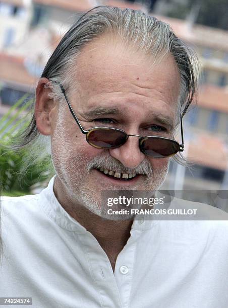 Hungarian director Bela Tarr poses 23 May 2007 during a photocall for his film 'The Man from London' in the Festival Palace in Cannes, southern...