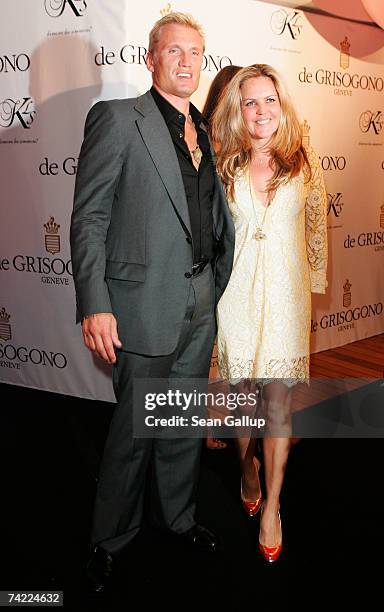 Actor Dolph Lundgren and his wife Anette Qviberg attend the de Grisogono party at Eden Rock during the 60th International Cannes Film Festival on May...