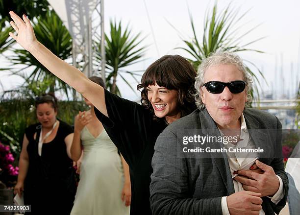 Actress Asia Argento and director Abel Ferrara attend the photocall for "Go Go Tales" at the Palais des Festivals during the 60th Cannes Film...