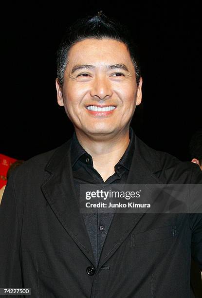 Actor Chow Yun-Fat attends the Asia Premiere of the Walt Disney's "Pirates Of The Caribbean: At World's End" on May 23, 2007 in Tokyo, Japan. The...