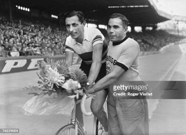 Italian racing cyclist Fausto Coppi , late 1940s.
