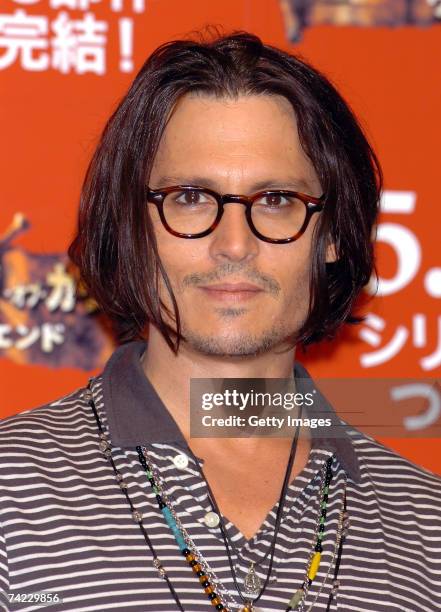 Actor Johnny Depp attends a photocall to promote Walt Disney's "Pirates Of The Caribbean: At World's End" May 23, 2007 in Tokyo, Japan. The film will...