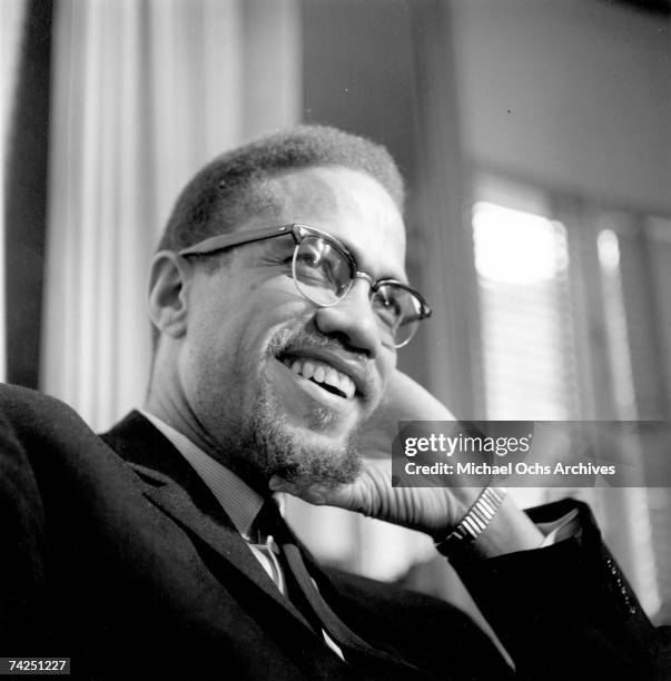 Former Nation Of Islam leader and civil rights activist El-Hajj Malik El-Shabazz poses for a portrait on February 16 in Rochester, New York.