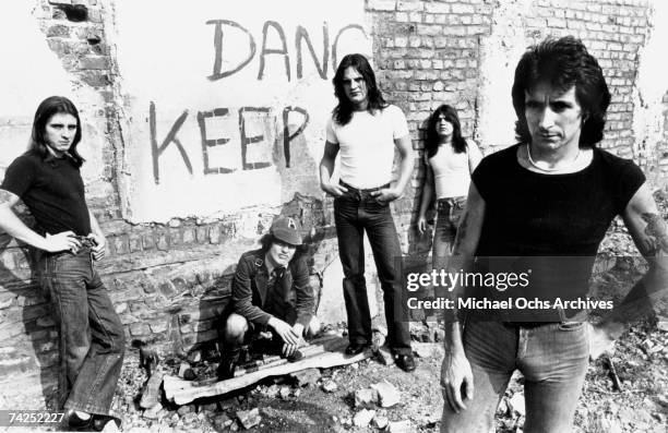 Australian rock group AC/DC pose for an Atlantic Records publicity ...