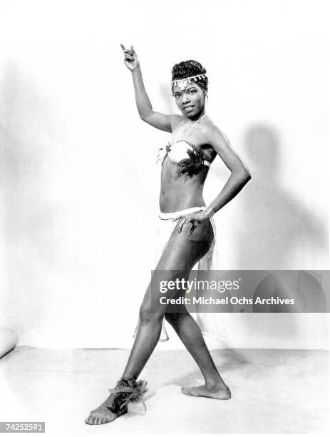 Poet and dancer Maya Angelou poses for a portrait in circa 1950.