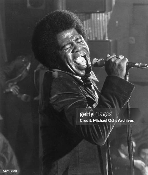 "Godfather of Soul" James Brown performs onstage in circa 1968.