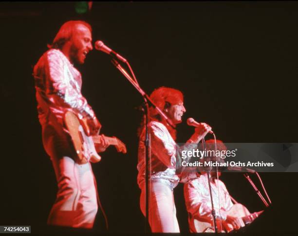 Pop group Bee Gees, circa 1970.