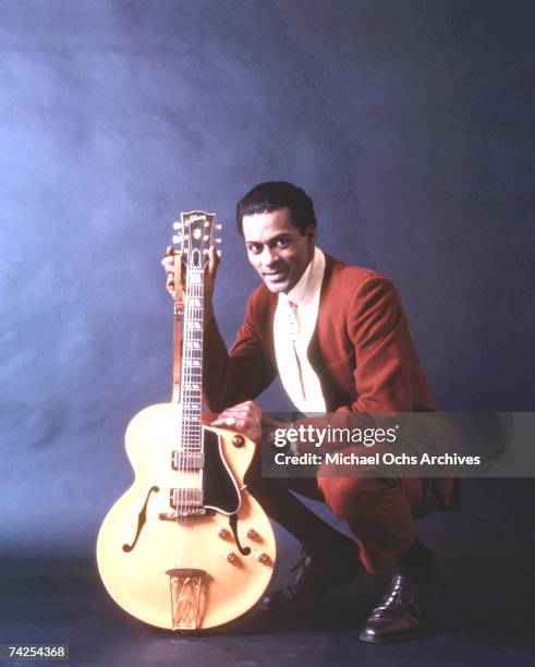 Rock and roll musician Chuck Berry poses for a portrait in circa 1960 in Chicago, Illinois.