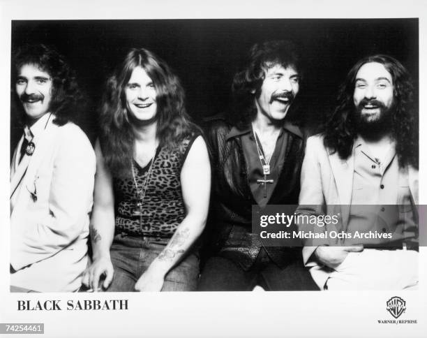 Warner Bros. Records publicity still photo of Black Sabbath circa 1975.