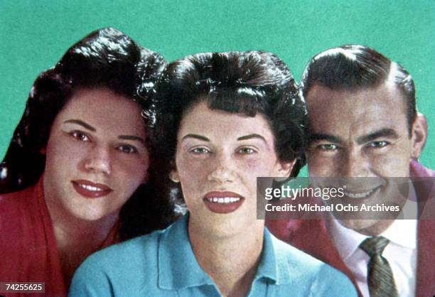 Bonnie Brown, Maxine Brown and Jim Ed Brown of the brother and sister country group "The Browns" pose for a portrait in circa 1957.
