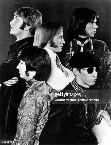 Superstar group "Buffalo Springfield" pose for a portrait in 1967. Dewey Martin, Neil Young, Bruce Palmer, Richie Furay, Stephen Stills .