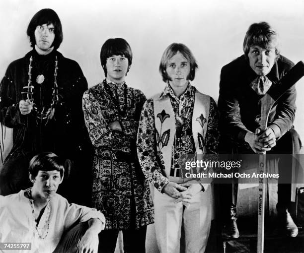 Superstar group "Buffalo Springfield" pose for a portrait in 1967. Neil Young, Richie Furay, Stephen Stills, Dewey Martin, Bruce Palmer.