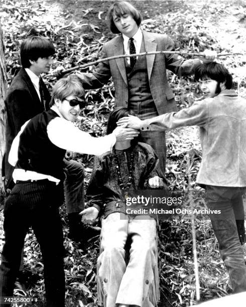 Superstar group "Buffalo Springfield" pose for a portrait in 1967. Richie Furay, Dewey Martin, Stephen Stills, Neil Young, Bruce Palmer .