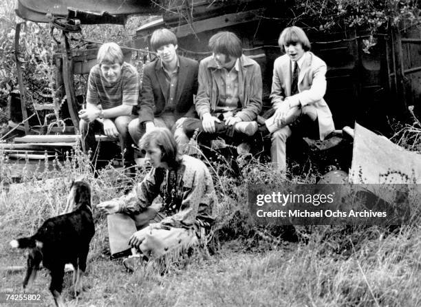 Superstar group "Buffalo Springfield" pose for a portrait in 1967. Dewey Martin, Richie Furay, Neil Young, Stephen Stills, Bruce Palmer .