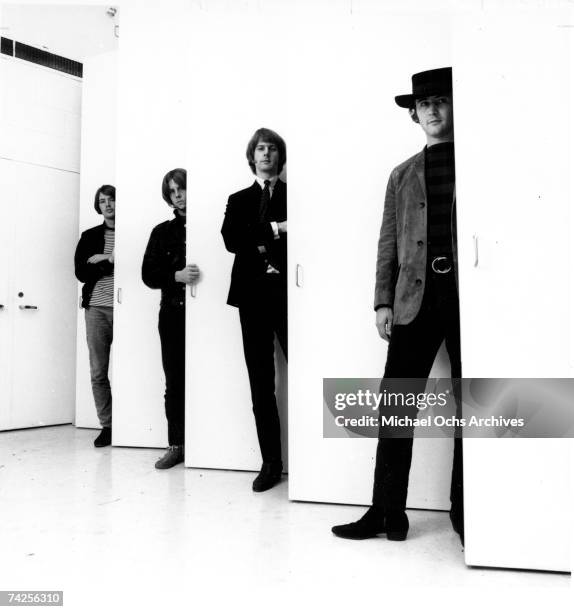 Folk rock group The Byrds pose for a Columbia Records publicity still circa 1967.