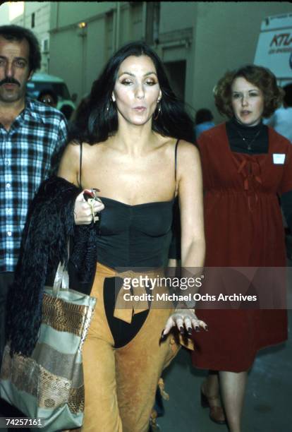 Entertainer Cher attends an event in 1973.