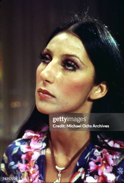 Entertainer Cher at the Jerry Lewis Telethon in 1970.