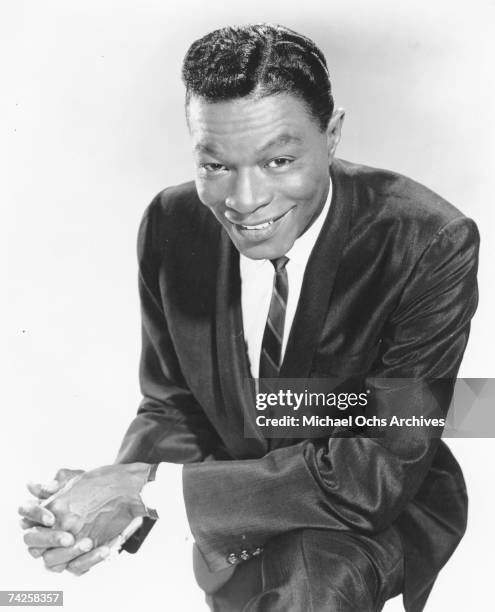 Entertainer Nat "King" Cole poses for a portrait in circa 1950.