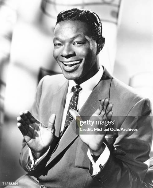 Entertainer Nat "King" Cole poses for a portrait in circa 1950.
