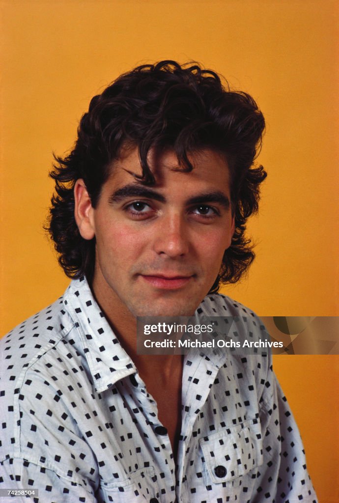 George Cl Actor George Clooney poses for a portrait session in May 1985 in Los ...