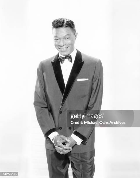 Entertainer Nat "King" Cole poses for a portrait in circa 1950.