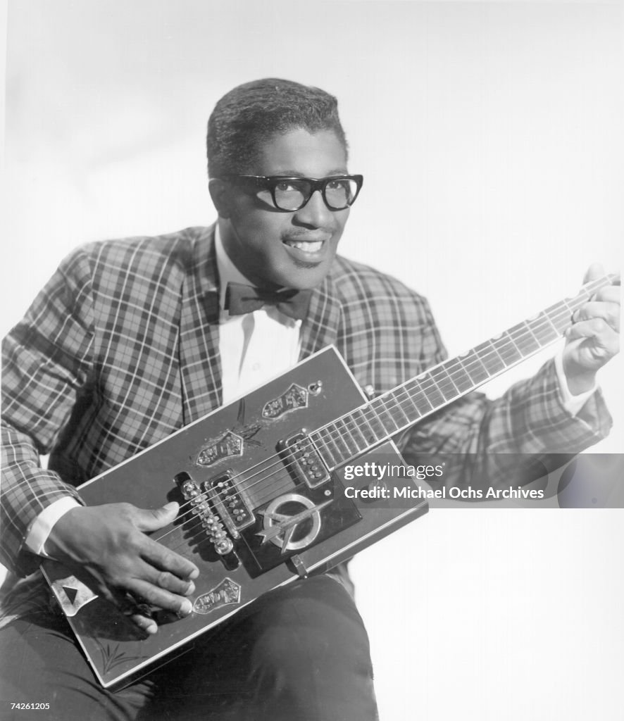 Bo Diddley Portrait With His Git Box