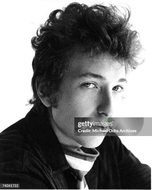 Bob Dylan poses for a portrait in 1963.