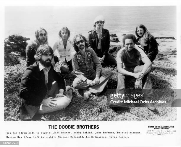 Jeff "Skunk" Baxter, Bobby LaKind, John Hartman, Patrick Simmons, Michael McDonald, Keith Knudsen and Tiran Porter of the rock and roll band "The...