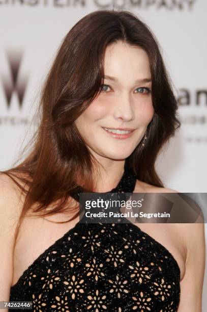 Singer / model Carla Bruni arrives at the Cinema Against Aids 2007 in aid of amfAR at Le Moulin de Mougins in Mougings on May 23, 2007 in Cannes,...