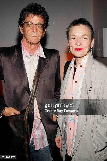 Recording artists Lou Reed and Laurie Anderson attend the Kitchen Spring Gala Benefit at the Puck Building May 23, 2007 in New York City.