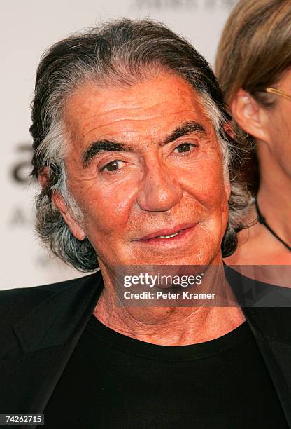 Designer Roberto Cavalli arrives at the Cinema Against Aids 2007 in aid of amfAR at Le Moulin de Mougins in Mougings on May 23, 2007 in Cannes,...