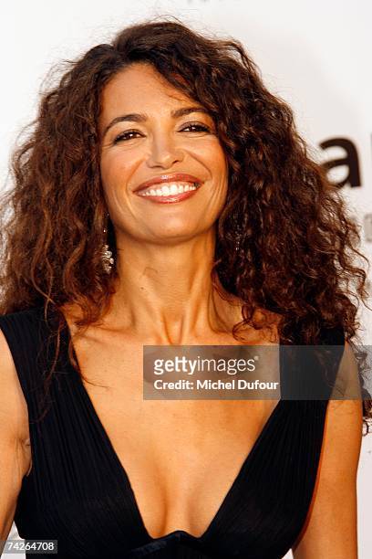 Afef attends the Amfar party against Aids,on the Red Carpet,on May 23 2007 in Mougins France.