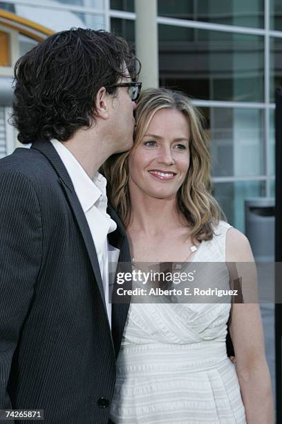 Actress/Producer Elisabeth Shue and Director/Producer Davis Guggenheim arrive at the premiere of Picture House's film "Gracie" on May 23, 2007 in Los...