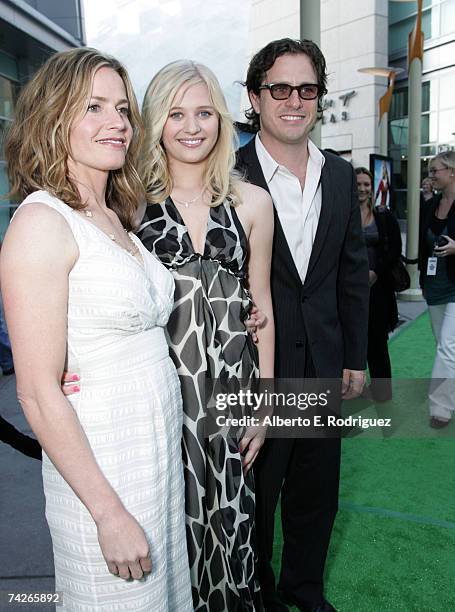 Actress/Producer Elisabeth Shue, actress Carly Schroeder and Director/Producer Davis Guggenheim arrive at the premiere of Picture House's film...