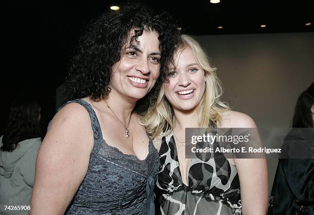 Producer Lemore Syvan and Actress Carly Schroeder arrive at the premiere of Picture House's film "Gracie" on May 23, 2007 in Los Angeles, California.