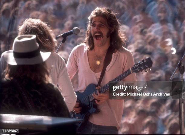 Glenn Frey of the rock band "Eagles" performing onstage in 1978.