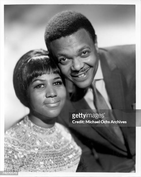 Singer Aretha Franklin poses for a portrait with her husband and manager Ted White circa 1961 in New york City, New York.