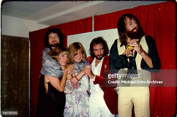 Fleetwood Mac backstage at the Los Angeles Rock Awards on September 1, 1977 in Los Angeles, California.