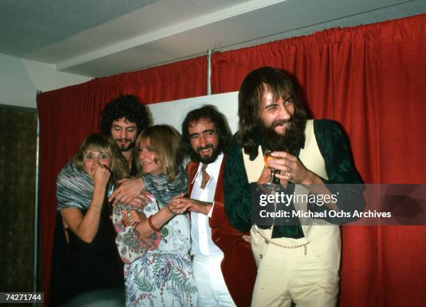 Fleetwood Mac backstage at the Los Angeles Rock Awards on September 1, 1977 in Los Angeles, California.