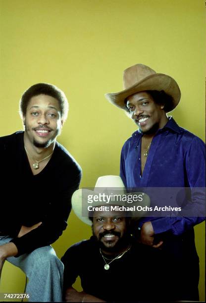 Robert Wilson, Ronnie Wilson and Charlie Wilson of the funk group "Gap Band" pose for a portrait in circa 1980.