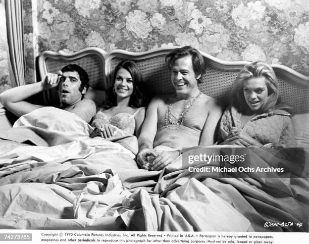 Photo of Elliott Gould, Natalie Wood, Robert Culp and Dyan Cannon in the film 'Bob & Carol & Ted & Alice'. Photo by Michael Ochs Archives/Getty Images