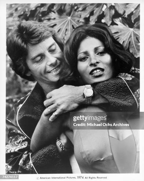 Actress Pam Grier and Peter Brown in a scene from the movie 'Foxy Brown' circa 1974 in Los Angeles, California.