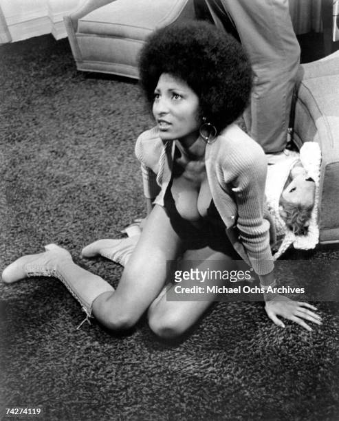 Actress Pam Grier in a scene from the movie 'Coffy' circa 1973 in Los Angeles, California.
