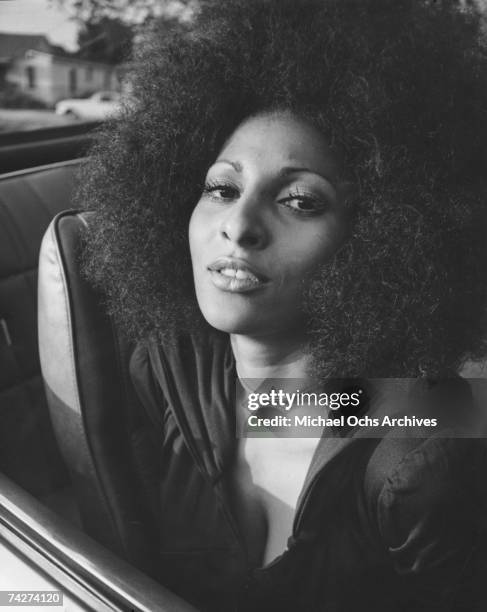 Actress Pam Grier poses for a publicity photo for her movie 'Hit Man' circa 1972 in Los Angeles, California.