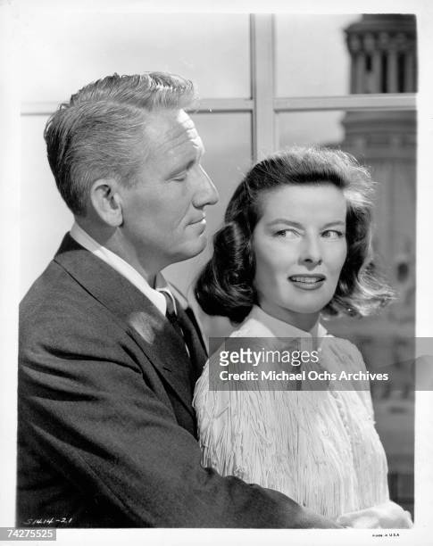 Actors Katharine Hepburn and Spencer Tracy. Photo by Michael Ochs Archives/Getty Images